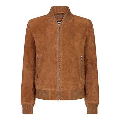 TruClothing.com Damen echtes Wildleder Bomberjacke Leder lässig Varsity Vintage lässig - holzbraun M TruClothing.com Damen echtes Wildleder Bomberjacke Leder lässig Varsity Vintage lässig - holzbraun M von TruClothing.com