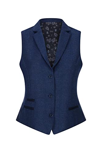 TruClothing.com Damenweste Tweed Fischgräte Design Wollenanteil Klassisch 1920s Kariert von TruClothing.com