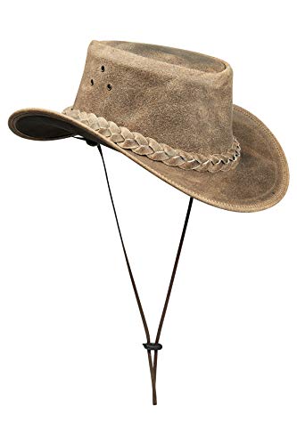 TruClothing.com Echtleder Australien Design Mütze Braun Vintage Cowboy Klassisch Unisex von TruClothing.com