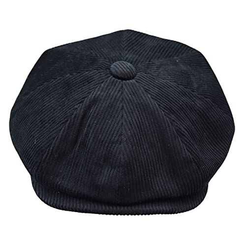 TruClothing.com Herren 8 Panel Razor Baker Boy Blinders Newsboy Schiebermützen Schwarz Klassiker - schwarz L-XL von TruClothing.com