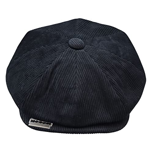 TruClothing.com Herren 8 Panel Razor Baker Boy Blinders Newsboy Schiebermützen Schwarz Klassiker - schwarz-rasierer L-XL von TruClothing.com