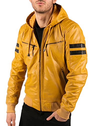 TruClothing.com Herren Bomberjacke Outwear Winddicht Winter Echtleder Mantel Gesteppte Kapuze TruClothing.com Herren Bomberjacke Outwear Winddicht Winter Echtleder Mantel Gesteppte Kapuze von TruClothing.com