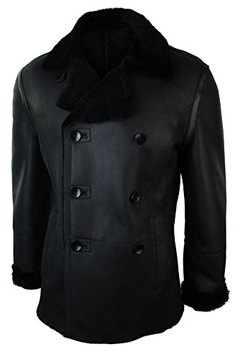 TruClothing.com Herren Lederjacke Schaffell Leder Schwarz Shearling Winterjacke Lang Doppelgesteppt Warm Schafsleder Jacke TruClothing.com Herren Lederjacke Schaffell Leder Schwarz Shearling Winterjacke Lang Doppelgesteppt Warm Schafsleder Jacke von TruClothing.com
