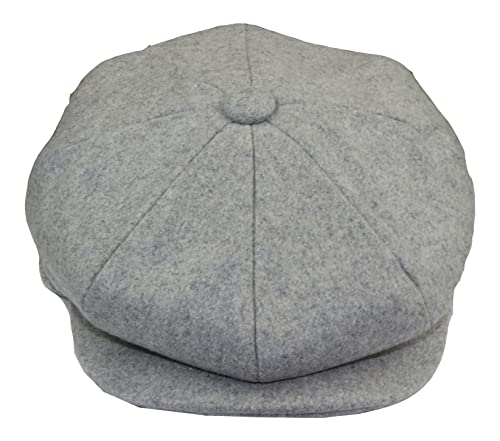 TruClothing.com Herren Mütze Fischgräte Tweed Design Grandad Stil Rabatt Preis hellgrau L von TruClothing.com