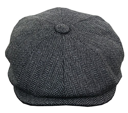 TruClothing.com Herren Mütze Tweed Design Stil Kariert Preis Angebot Holzkohle L von TruClothing.com