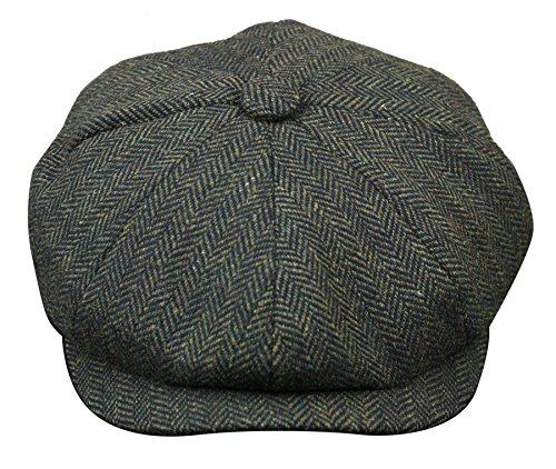 TruClothing.com Herren Mütze Tweed Design Stil Kariert Preis Angebot Olive-grün L von TruClothing.com