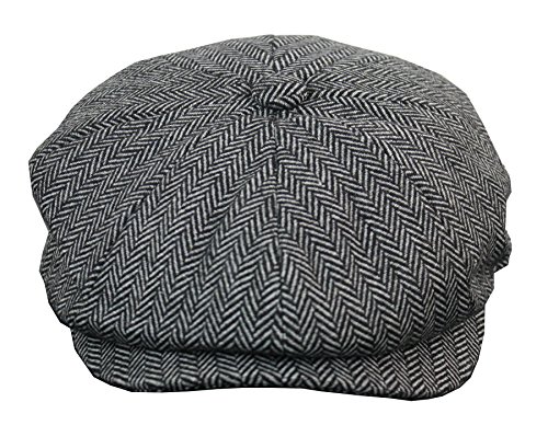 TruClothing.com Herren Mütze Tweed Design Stil Kariert Preis Angebot grau L von TruClothing.com