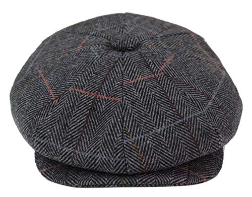 TruClothing.com Herren Mütze Tweed Fischgräte Design Blinders Retro Stil grau M von TruClothing.com