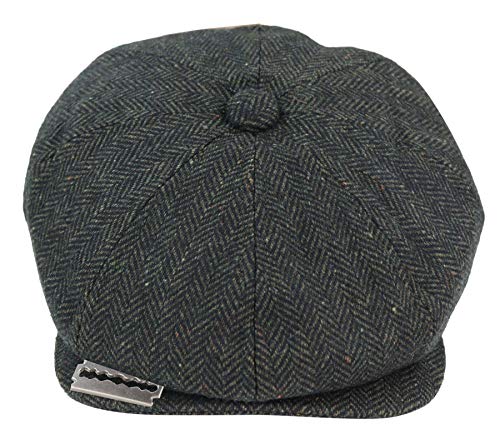 TruClothing.com Herren Mütze Tweed Fischgräte Design Rasierer Stil Blinders Design Olive L von TruClothing.com