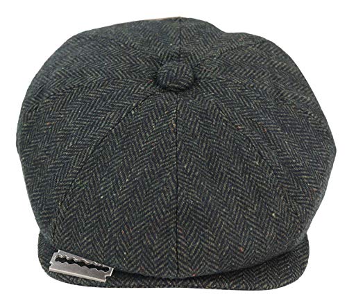 TruClothing.com Herren Mütze Tweed Fischgräte Design Rasierer Stil Blinders Design Olive XL von TruClothing.com