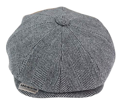 TruClothing.com Herren Mütze Tweed Fischgräte Design Rasierer Stil Blinders Design grau L von TruClothing.com