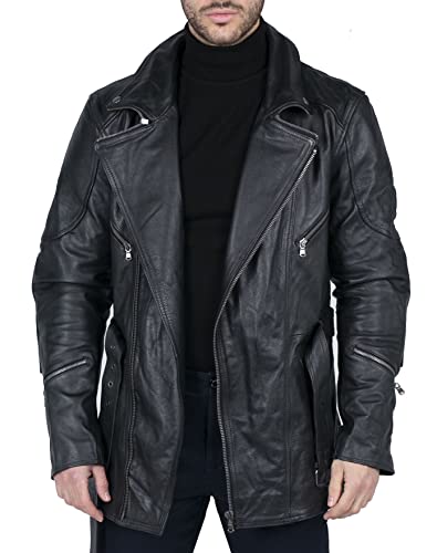 TruClothing.com Herren Parka Echtleder Jacke Outwear Winddicht Winter Schutzkleidung Motorrad Rüstung von TruClothing.com