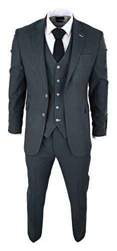 TruClothing.com Herren Tweed Olivgrün 3 Teilig Anzug Classic Vintage 1920er Jahre Hochzeit - Olive 50 von TruClothing.com