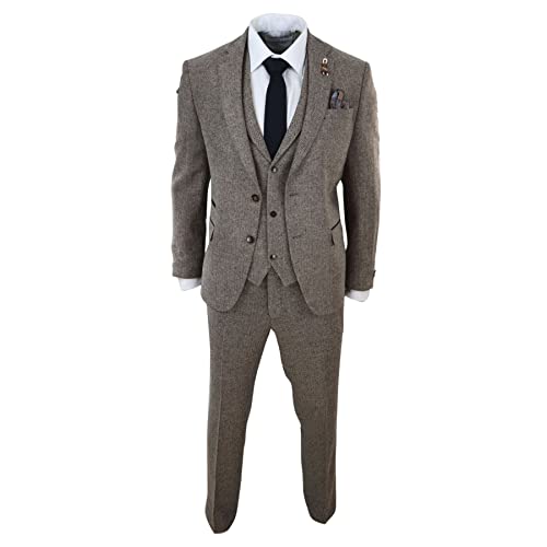 TruClothing.com Herrenanzug 3 Teilig Eiche Tweed Fischgräte Design Wolle Retro TruClothing.com Herrenanzug 3 Teilig Eiche Tweed Fischgräte Design Wolle Retro von TruClothing.com
