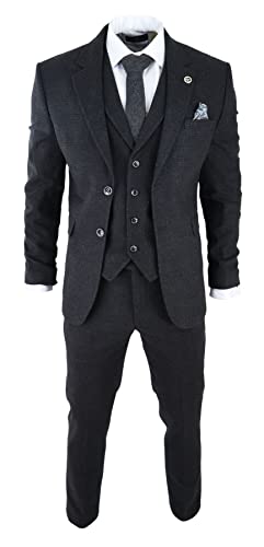 TruClothing.com Herrenanzug 3 Teilig Schwarz Kariert Vintage Retro Design 1920er Stil - schwarz 56 TruClothing.com Herrenanzug 3 Teilig Schwarz Kariert Vintage Retro Design 1920er Stil - schwarz 56 von TruClothing.com