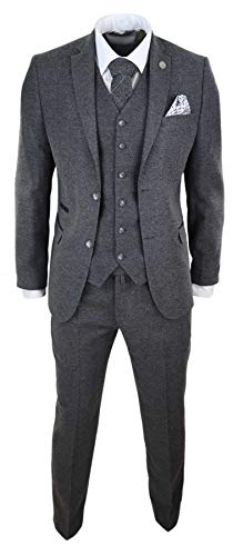 TruClothing.com Herrenanzug 3 Teilig Wollenanteil Tweed Design 1920 Vintage Klassisch von TruClothing.com