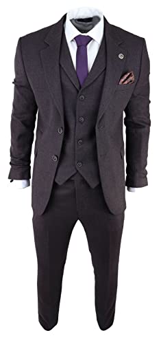 TruClothing.com Herrenanzug 3 teilig Fischgräte Tweed Design Lila 1920er Vintage Retro Stil - Lila 52 TruClothing.com Herrenanzug 3 teilig Fischgräte Tweed Design Lila 1920er Vintage Retro Stil - Lila 52 von TruClothing.com