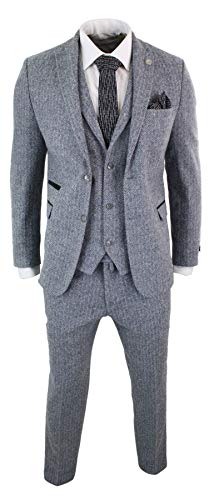TruClothing.com Herrenanzug Hellgrau 3 Teilig Tweed Fischgräte Design Wolle Blinders TruClothing.com Herrenanzug Hellgrau 3 Teilig Tweed Fischgräte Design Wolle Blinders von TruClothing.com
