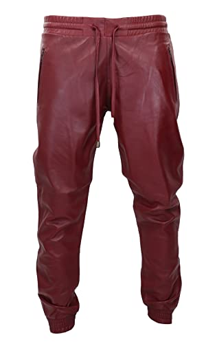 TruClothing.com Herrenhose 100% Echtleder Jogginghose Elastisch Legeres Design von TruClothing.com