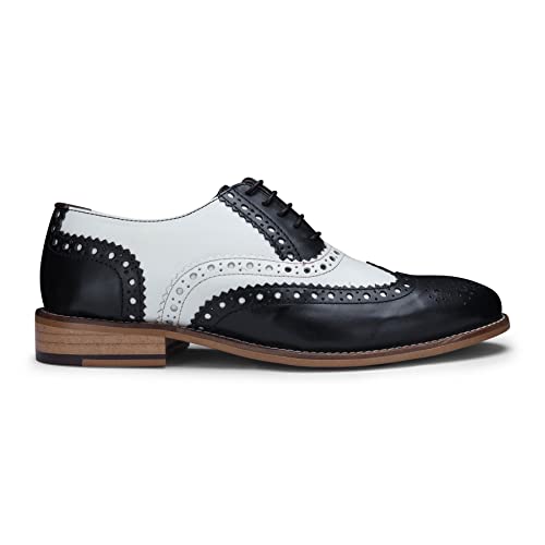 TruClothing.com Herrenschuhe 100% Echtleder Blau Braun Tweed Design Wildleder Brogues von TruClothing.com