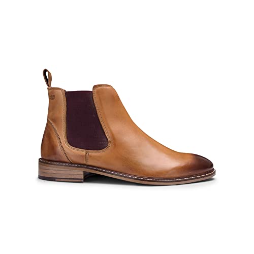 TruClothing.com Herrenstiefel 100% Echtleder Braun Chelsea Dealer Design Slip On Vintage von TruClothing.com