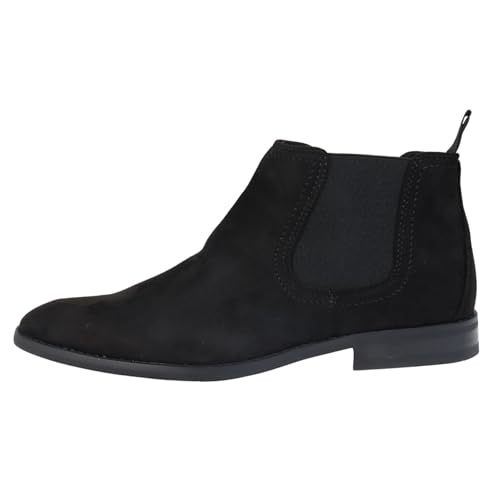 TruClothing.com Herrenstiefeletten Chelsea Boots aus Wildleder mit Futter - schwarz 45 EU von TruClothing.com