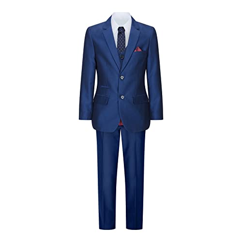 TruClothing.com Jungenanzug 3 Teilig Blau mit Maßgeschneiderter Passform, Elegant Formell - Marineblau 7 Jahre TruClothing.com Jungenanzug 3 Teilig Blau mit Maßgeschneiderter Passform, Elegant Formell - Marineblau 7 Jahre von TruClothing.com