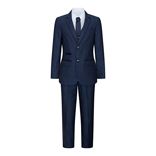 TruClothing.com Jungenanzug 3 Teilig Tweed Eleganter Formeller Hochzeitsklassiker der 1920er Jahre - Marineblau 6 Jahre von TruClothing.com