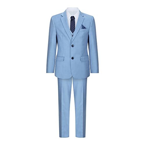TruClothing.com Jungenanzug 3-teiliger Himmelblau Hell Hochzeit Party Taufe Elegant Formell - blau 4 Jahre von TruClothing.com