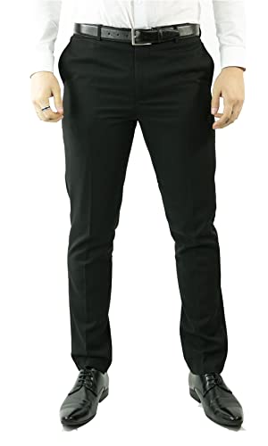 TruClothing.com Smoking-Hose für Herren, Hochzeit, Abschlussball, Satin-Streifen, Classic Tux Schwarz - schwarz 42 von TruClothing.com