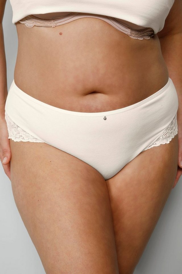 Ulla Popken Slip Midislips 2er-Pack Spitzenabschlüsse von Ulla Popken
