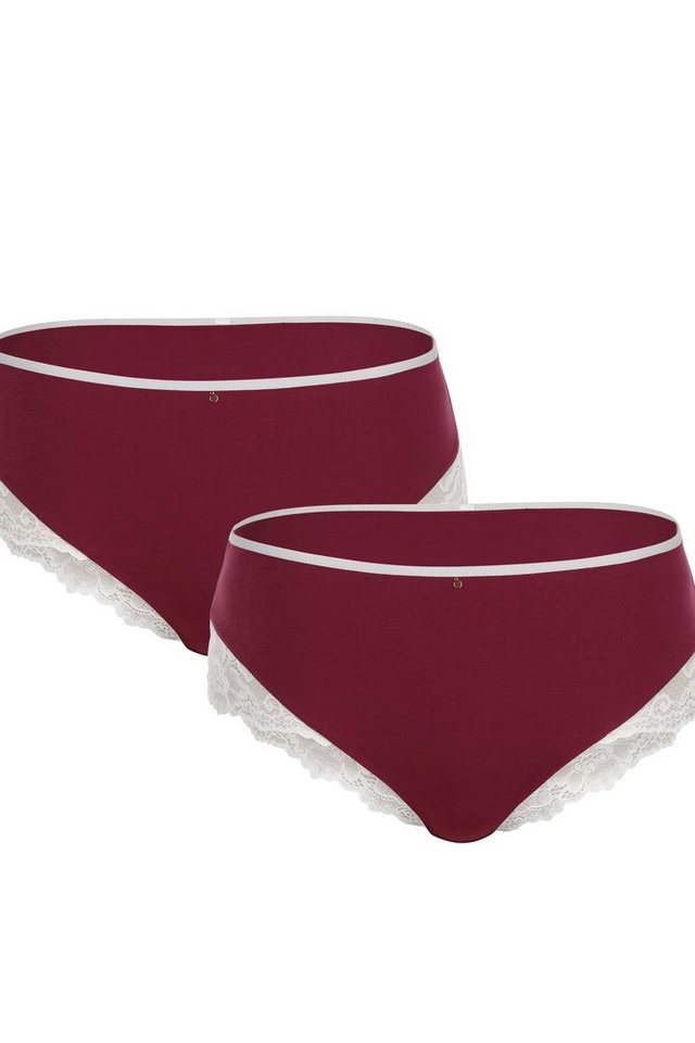 Ulla Popken Slip Midislips 2er-Pack Spitzenabschlüsse von Ulla Popken
