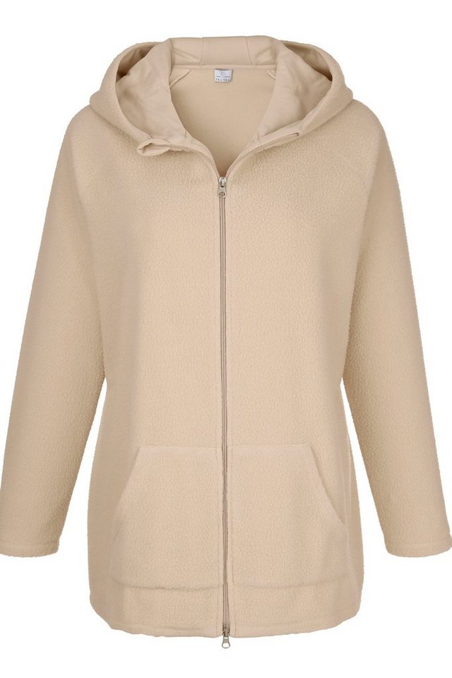 TruYou Sweatjacke Fleece-Hoodiejacke 2-Wege-Zipper Kängurutasche von TruYou