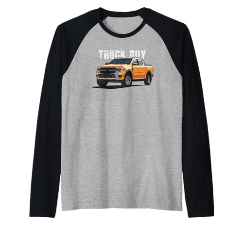 Herren Truck Guy Halbton Raglan von Truck on Wheels.