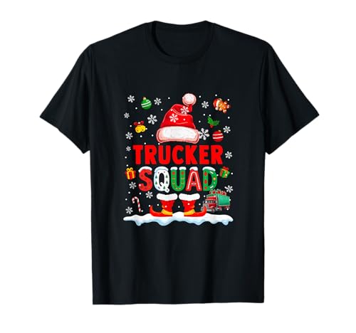Trucker Squad Herren Job Weihnachten Weihnachtsmann Kostüm Fliege T-Shirt Trucker Squad Herren Job Weihnachten Weihnachtsmann Kostüm Fliege T-Shirt von Trucker Christmas Costume