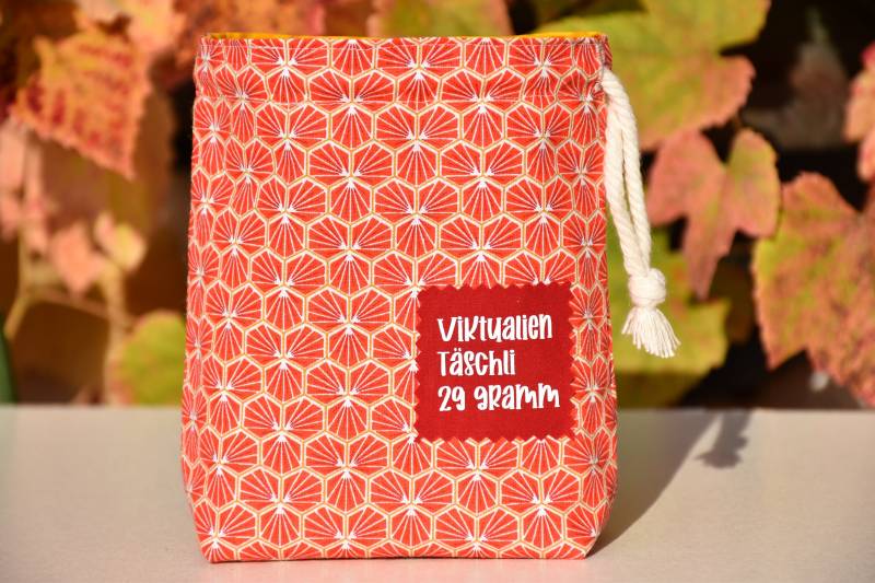 stoffbeutel Für Lebensmittel Lunchbag Viktualientäschli in Rot/Gelb stoffbeutel Für Lebensmittel Lunchbag Viktualientäschli in Rot/Gelb von TruckliDesign
