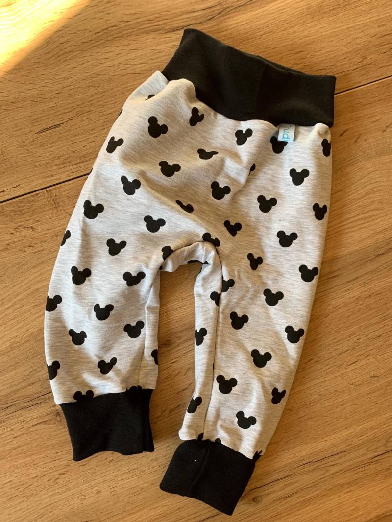 Handmade Pumphose Gr. 68 Sommersweat Mäuse Grau Schwarz Neu von TrudinellaDesigns