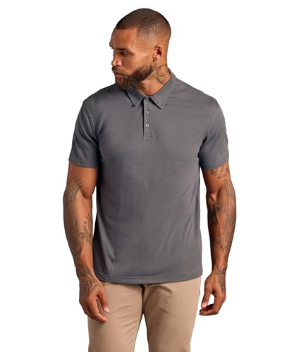 True Classic Herren Poloshirts – Kurzarm-Poloshirt aus Baumwolle mit Kragen – Modische Männer Polos, Kohlenstoff, XL True Classic Herren Poloshirts – Kurzarm-Poloshirt aus Baumwolle mit Kragen – Modische Männer Polos, Kohlenstoff, XL von True Classic
