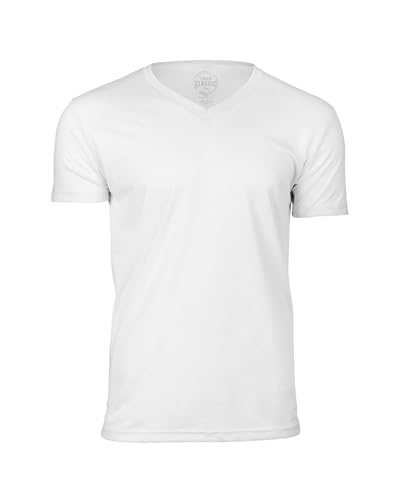 True Classic Herren V-Ausschnitt T-Shirt mit kurzen Ärmeln, 1er-Pack - Weiß, M von True Classic