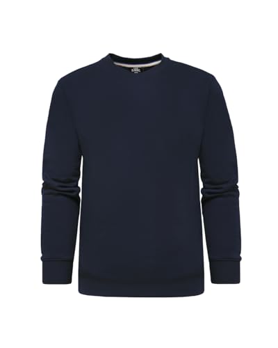 True Classic Sweatshirt aus Fleece mit Rundhalsausschnitt und French Terry, Marineblau, X-Large von True Classic