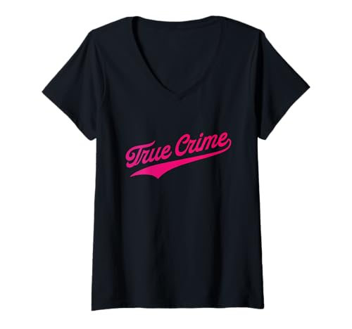 Damen True Crime T-Shirt mit V-Ausschnitt von True Crime Obsession