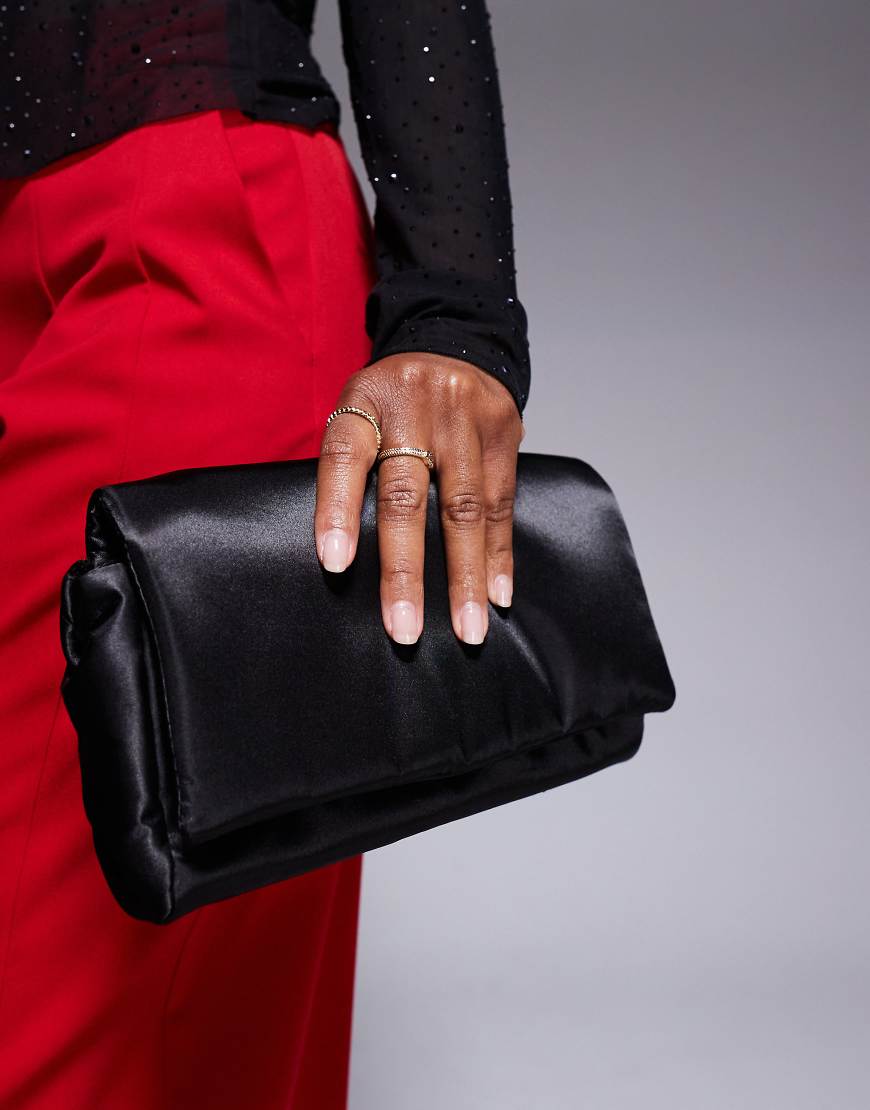 True Decadence - Satin-Clutch in Schwarz von True Decadence