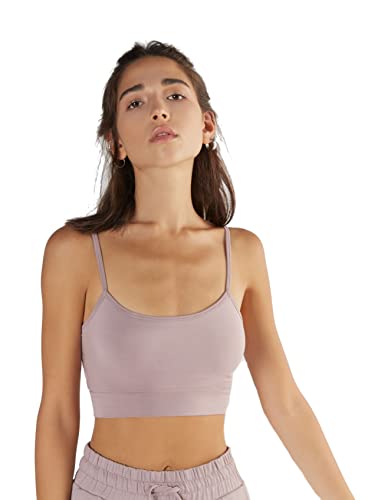 Damen Bustier Tencel Micromodal Sport BH Unterhemd Top-(Violett, XL) von True North