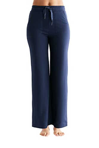 True North Damen Sweatpants Fleece Bio-Baumwolle Modal Yogahose Hose Innenseite Fleece 1353-(Navy, M) von True North