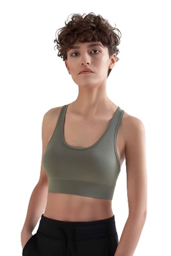 True North Roots Organics Damen Bustier Sport BH aus recyceltem Polyester Top T1200 (M, hellgrau) von True North