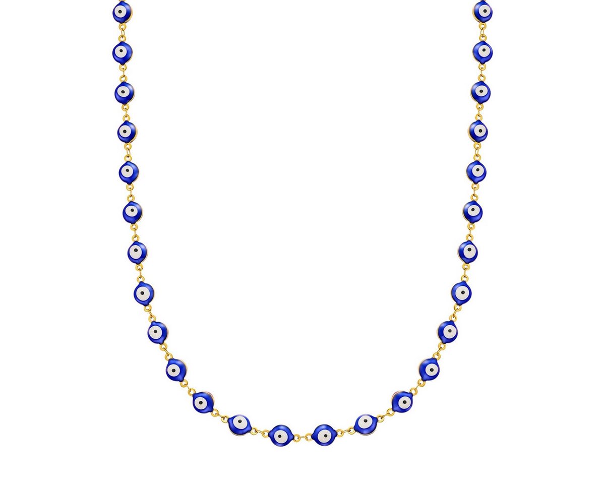True Rebels Edelstahlkette Allsehendes Auge gelbgold von True Rebels