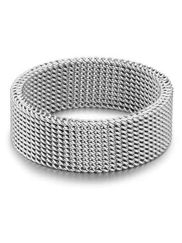 True Rebels Herren Ring aus Edelstahl silber Bandring von True Rebels