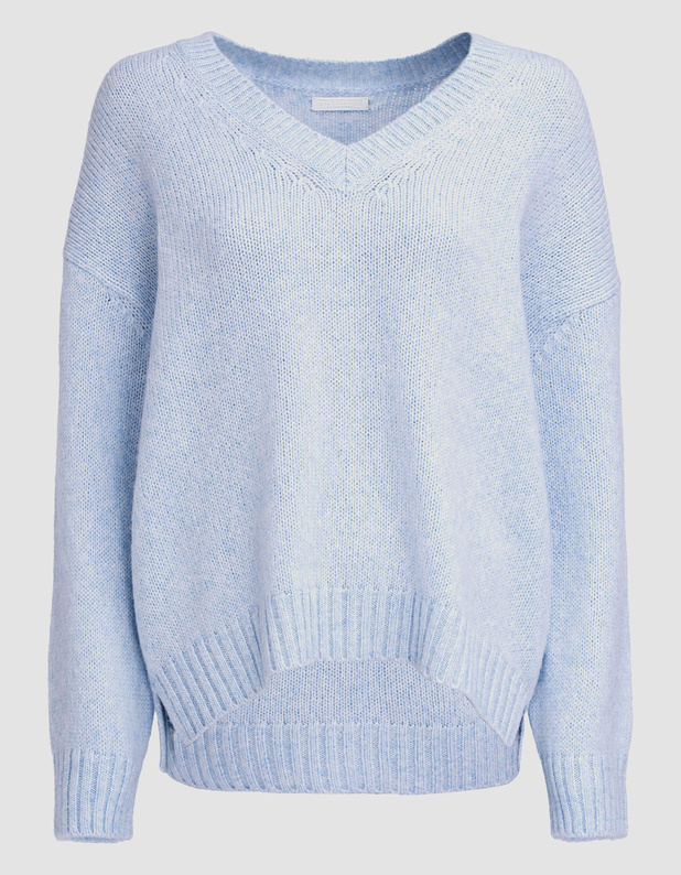 Boxy V Neck Light Blue von True Religion