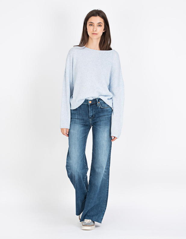 Crew Neck Relaxed Light Blue von True Religion