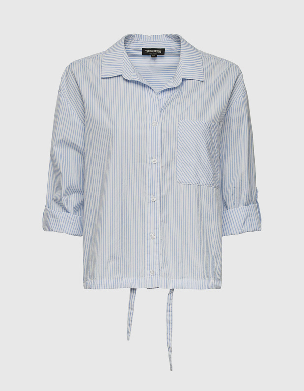 Oversized Striped Lightblue von True Religion